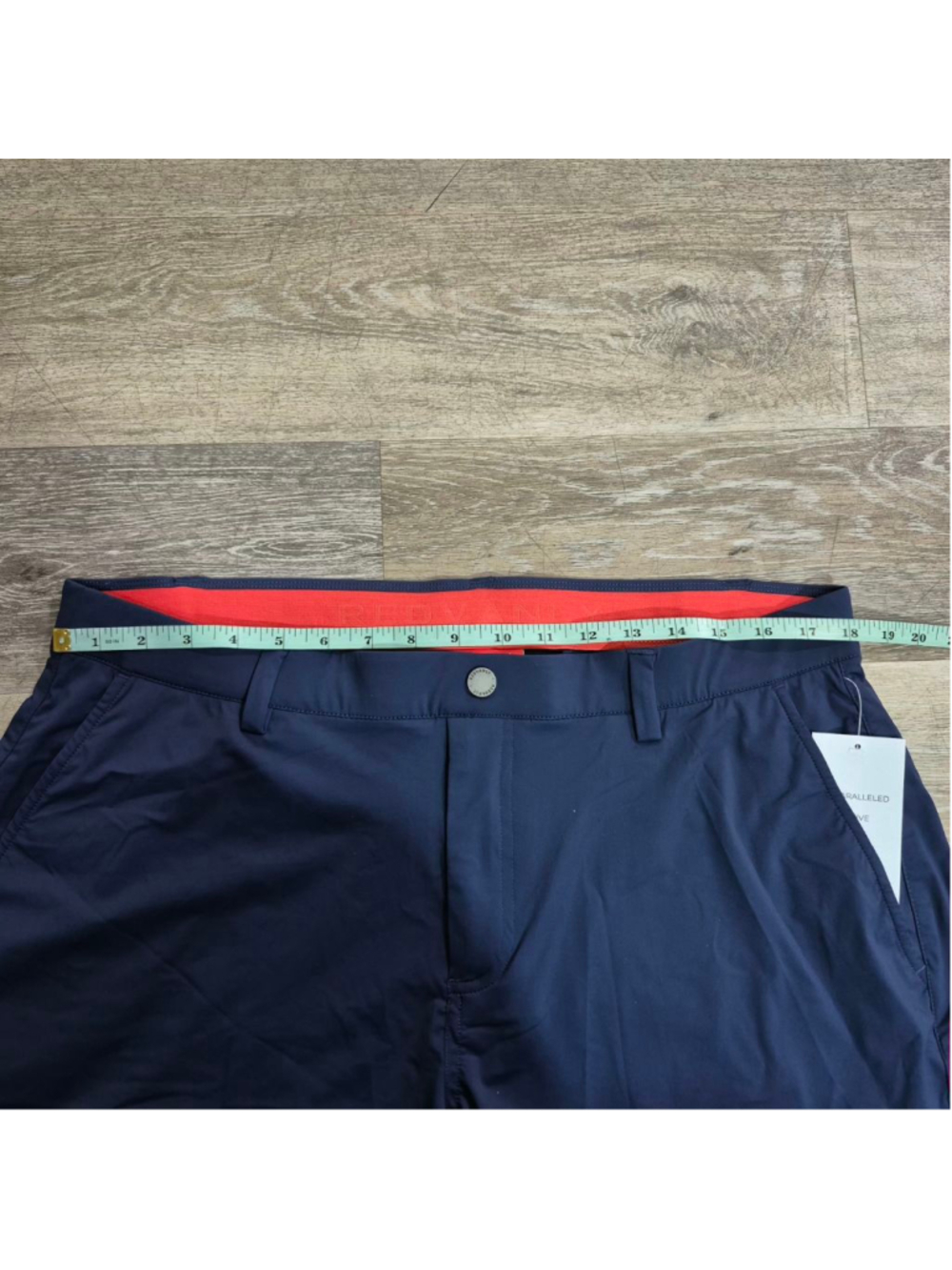 Men's REDVANLY Navy Athletic Shorts XL with Red Waistband - Picture 5 of 7